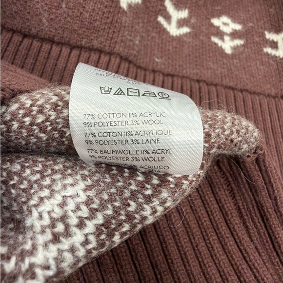 Free People Brown Fair Isle Button Cardigan Sweater – Size M - Picture 4 of 5